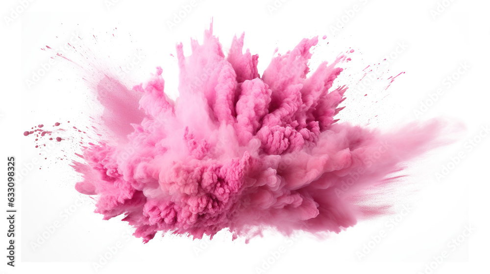 Generative AI, PNG light pink sand and powder with splashes