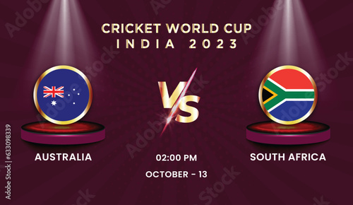 2023 cricket world cup with schedule team vs team strategy broadcast template design