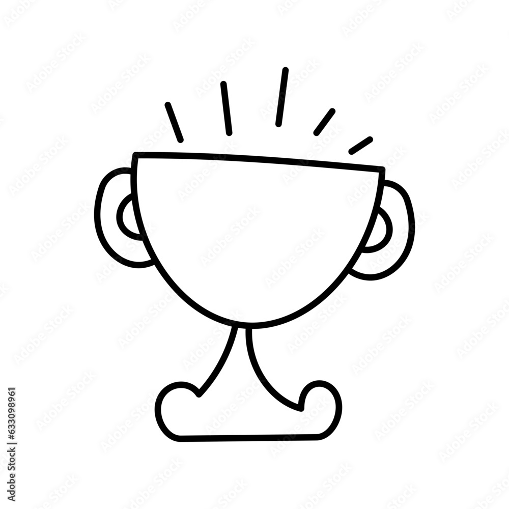 Victory simple icon. Trophy hand drawn icons. Doodle winner symbol for infographic banner and website design. logo vector illustration. Victory simple icon. Trophy hand drawn icons. Doodle winner symbol for infographic banner and website design. logo vector illustration.