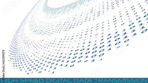 High speed digital data transmission. Vector graphics