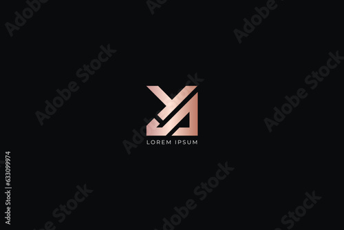 ys letter fashion brand design modern style creative golden wordmark design typography illustration, ys wordmark, sy logo