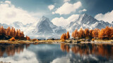 lake in the mountains swiss alpine village landscape valley mountain wallpaper