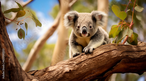 koala bear on tree wildlife wallpaper