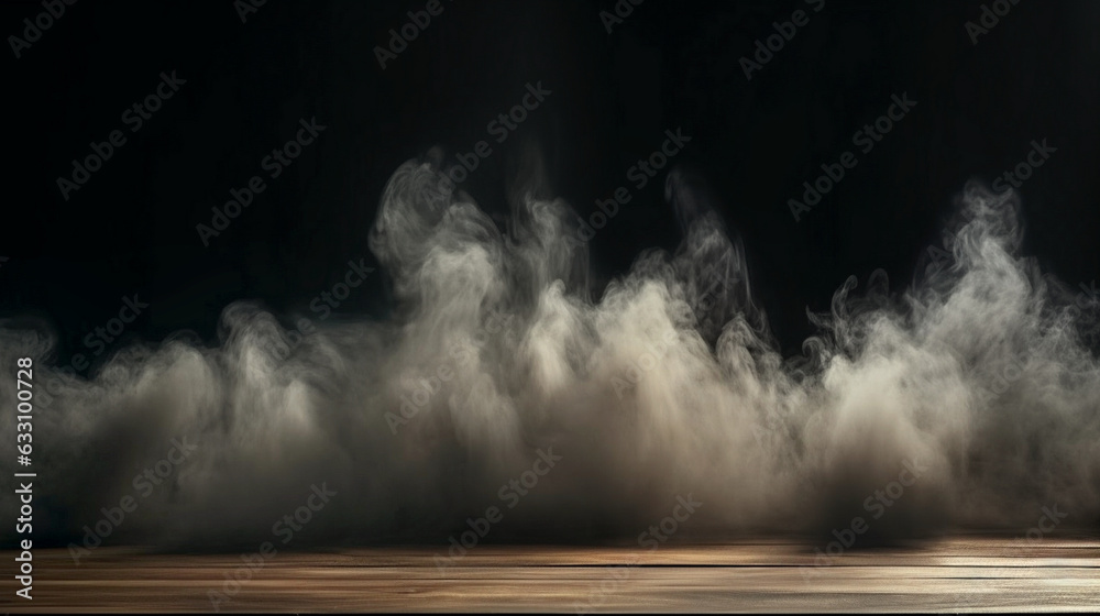 smoke on black background fog isolated