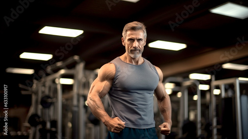 man in gym fitness training health muscle trainer