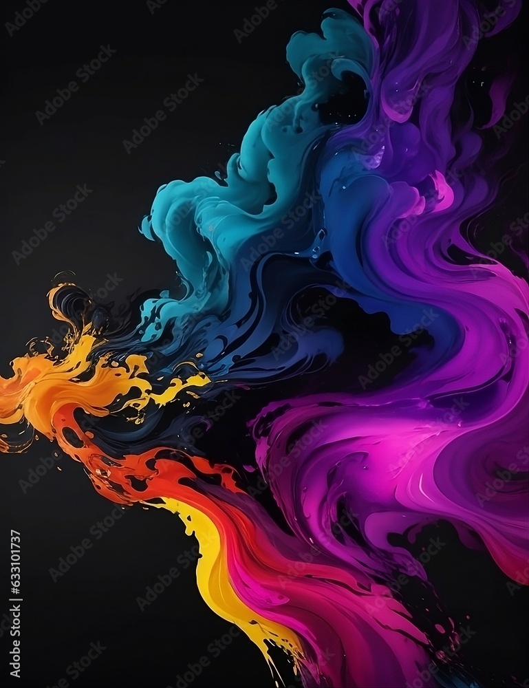 abstract colourful smoke background