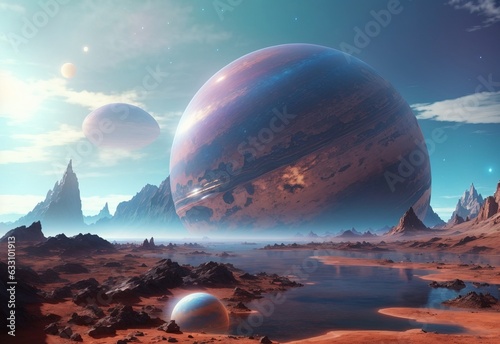 Beautiful and mysterious alien planet