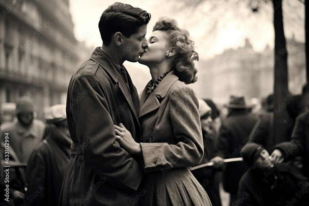 Amazon.co.jp: 街頭でキスするカップル, パリ, 1950 ポスター30