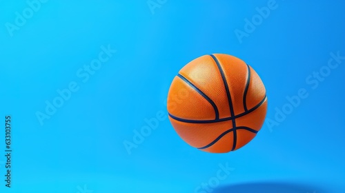 basketball on blue background © LELISAT