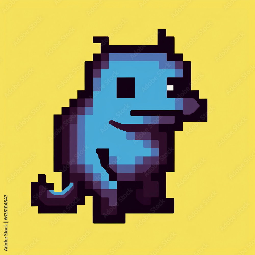 Obraz premium a cute pixle cat,please take good care of it