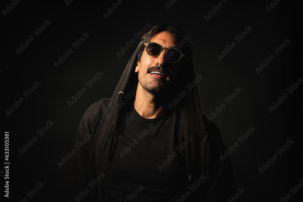 Modern man with sunglasses Modern man with sunglasses