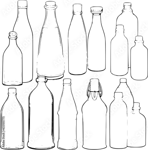 set of bottles of beer