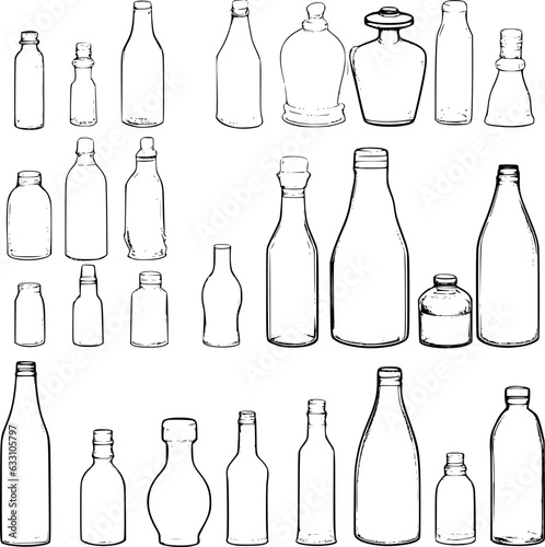 set of bottles