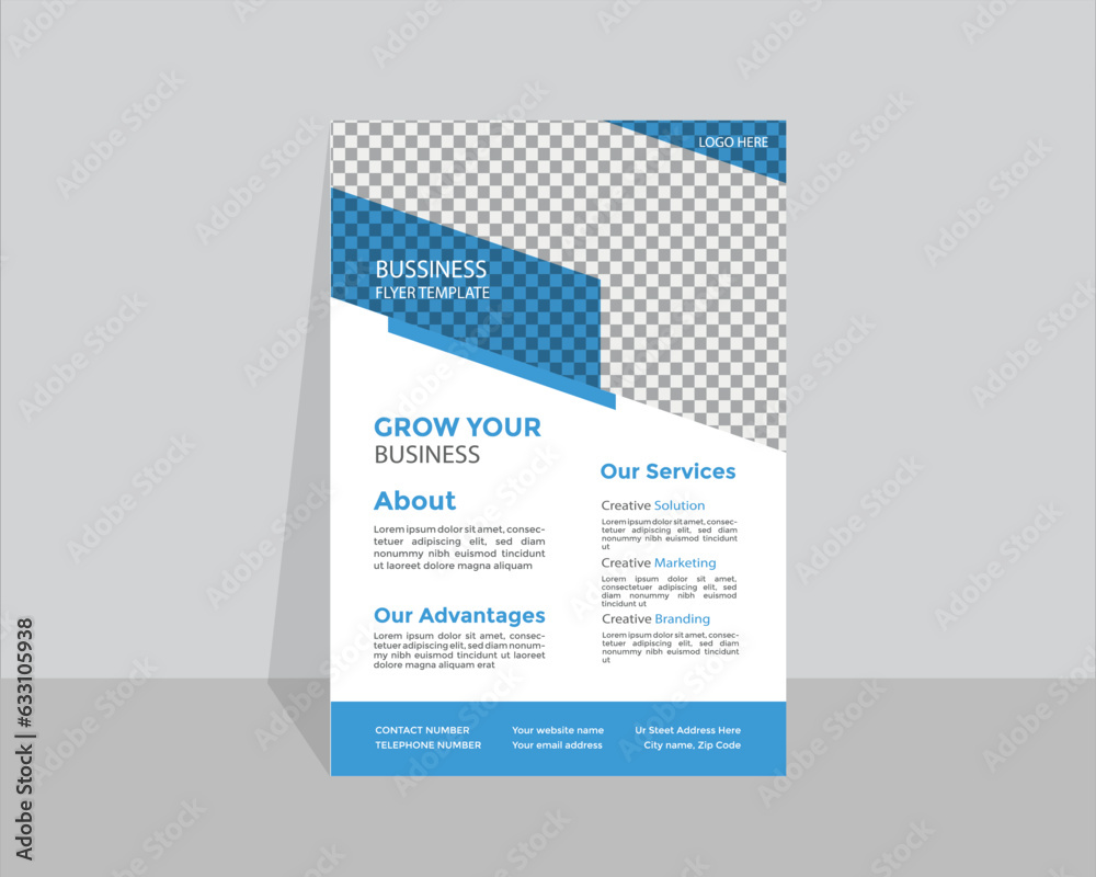 Corporate Business abstract vector template for Brochure, Poster, Corporate Presentation, Portfolio, Flyer
