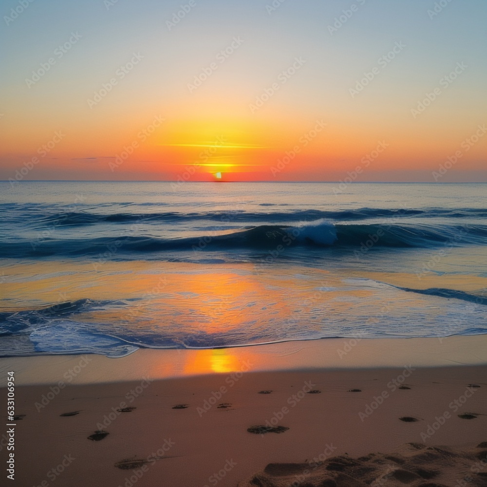 Fototapeta premium sunset over the sea