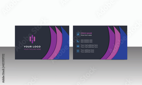 Black and red modern creative business card and simple clean template vector design