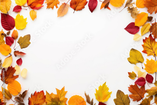 Frame of autumn with copy space