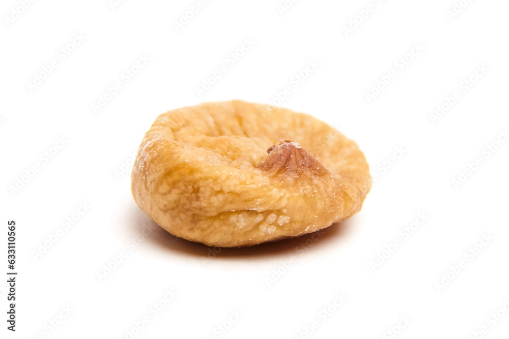 Dried fig isolated on white. Single sweet fig fruit Dried fig isolated on white. Single sweet fig fruit