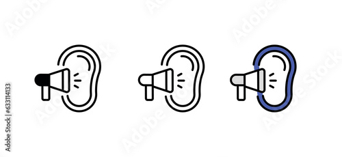 Buzz Marketing icon design with white background stock illustration