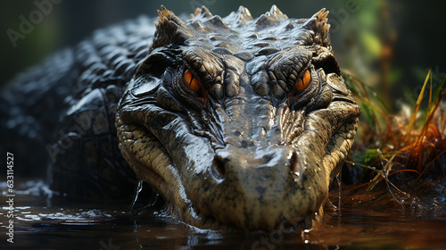Tableau sur toile close up of a crocodile
