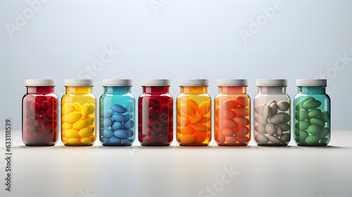 Wellness in a Bottle: Assorted Colored Capsules
