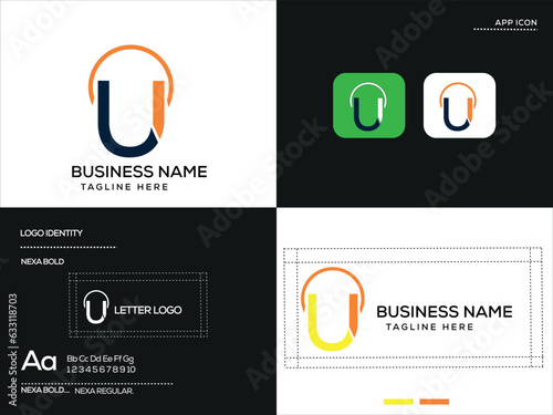 U letter logo design