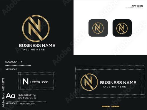 N Modern letter logo