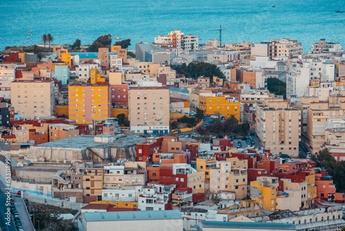Fototapeta Naklejka Na Ścianę i Meble -  Close up view of the city of Ceuta