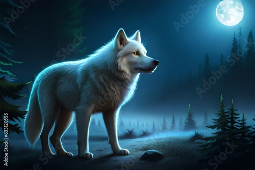 wolf howling at night © ADILSHAH