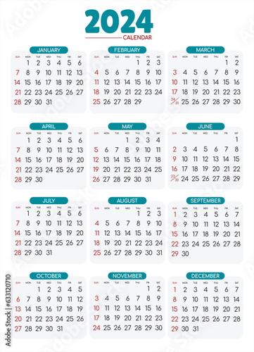 Calendar Brazil 2024. National Holidays. Calendar commemorative dates and holidays 2024