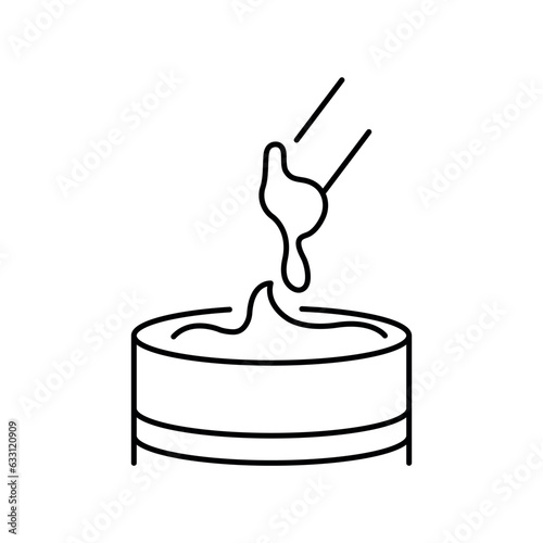 Waxing line icon. Depilation icon. Vector illustration