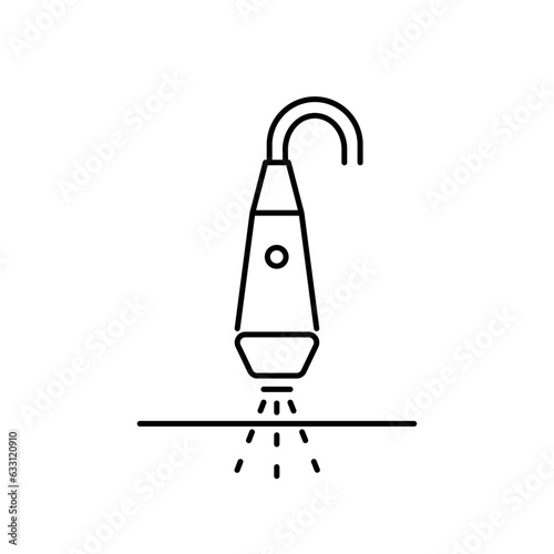 Laser hair removal line icon for salon, beauty clinic . Vector illustration