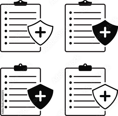 Medical insurance icon, Health insurance icon