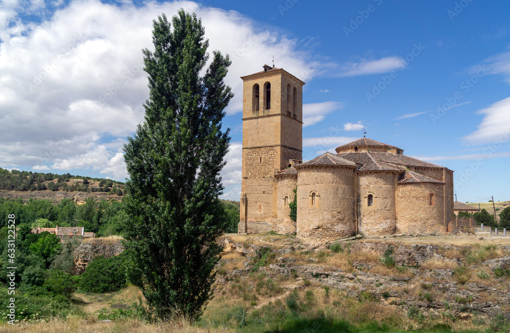 View of the Church of the Vera Cruz (13th century), in the city of Segovia. Castile and Leon, Spain