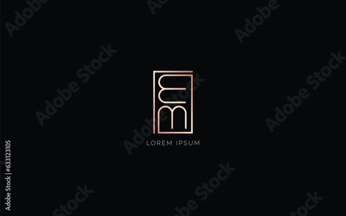 bm moden minimalist letter with style design, bm line style design illustration, wm logo