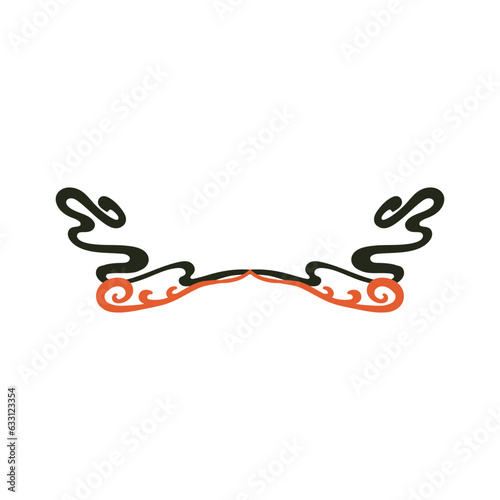 Vintage inspired organic divider - hand drawn decorative element. Vector isolated on white background.