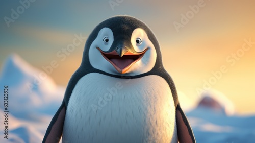 Funny Penguin Smiling to Camera