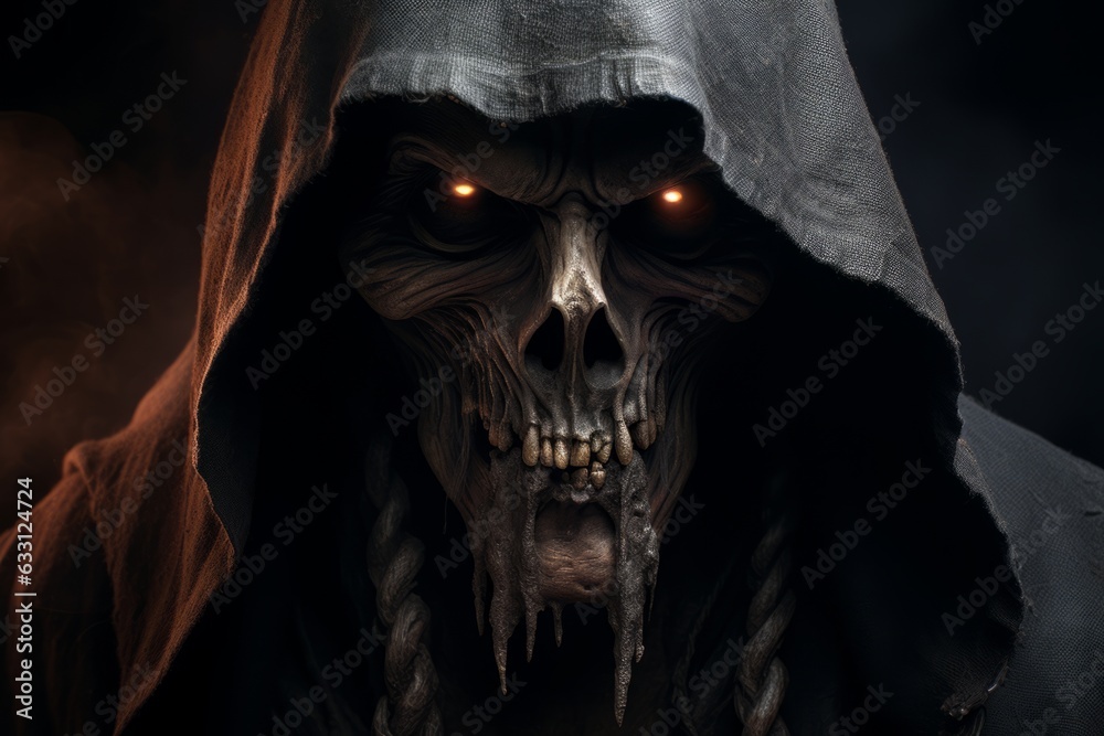sinister specter in spooky attire roams streets, Generative AI sinister specter in spooky attire roams streets, Generative AI