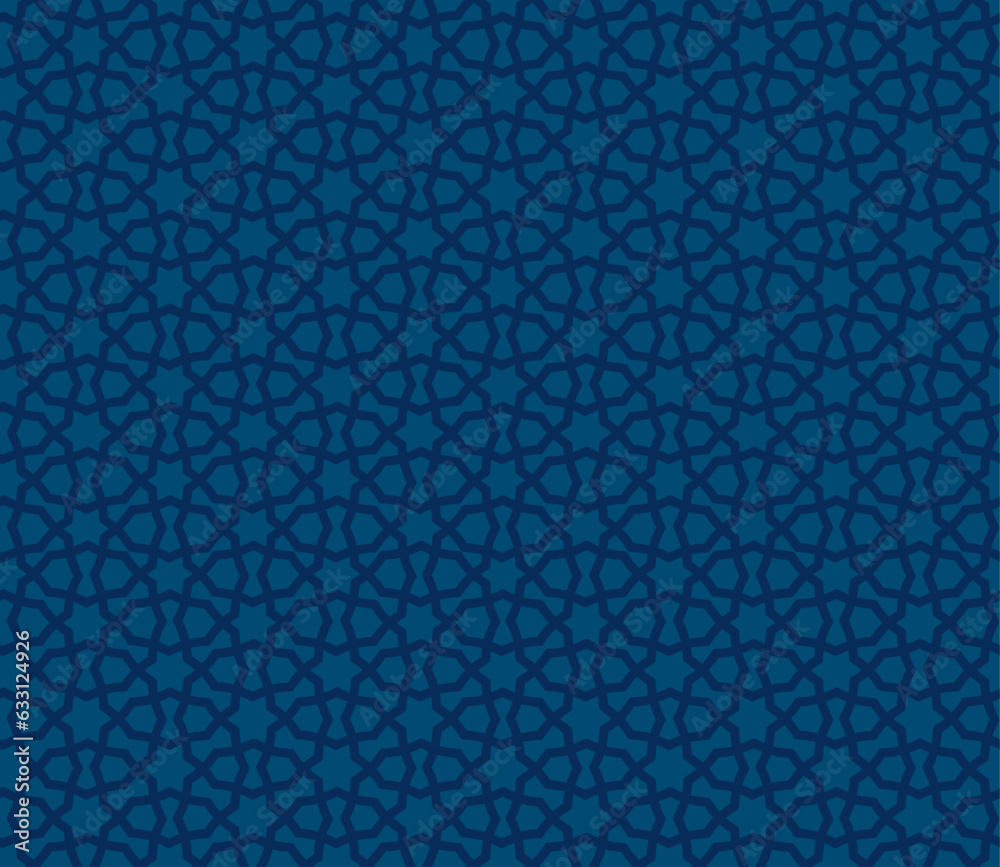 Arabesque abstract floral asian seamless pattern. Arabic line ornament with geometric shapes.