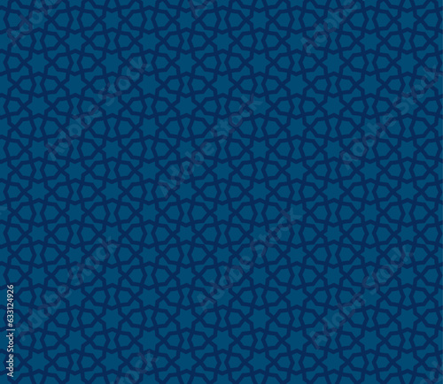 Arabesque abstract floral asian seamless pattern. Arabic line ornament with geometric shapes.