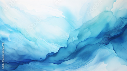 An illustrative depiction of an abstract watercolor background, featuring shades of blue reminiscent of marbled paper with a fluid and liquid-like texture, forming a captivating ba 