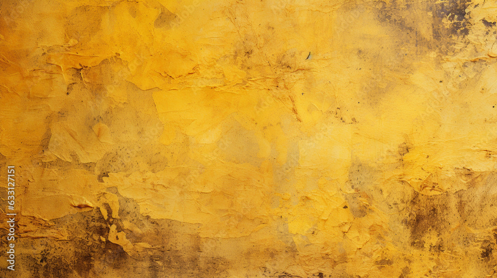 Obraz premium A banner pattern featuring a textured background resembling dark yellow or gold abstractly scratched concrete paper.
