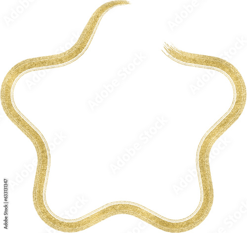 Gold Paint Star Shape Border Frame