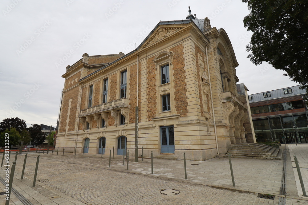 Le théâtre, vue de l'extérieur, ville de Evreux, département de l'Eure, France
