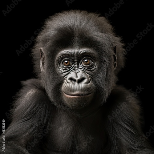 Portrait of baby gorilla