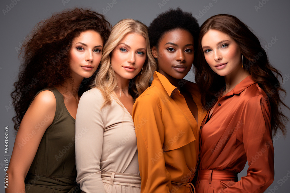 beautiful multiethnic female models in studio beautiful multiethnic female models in studio