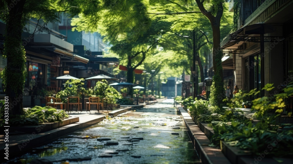 Harmonious combination of urbanization and nature. Harmonious combination of urbanization and nature.