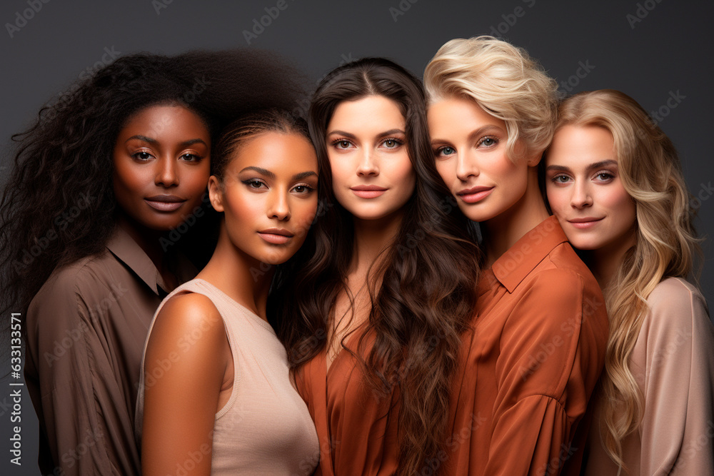 beautiful multiethnic female models in studio beautiful multiethnic female models in studio