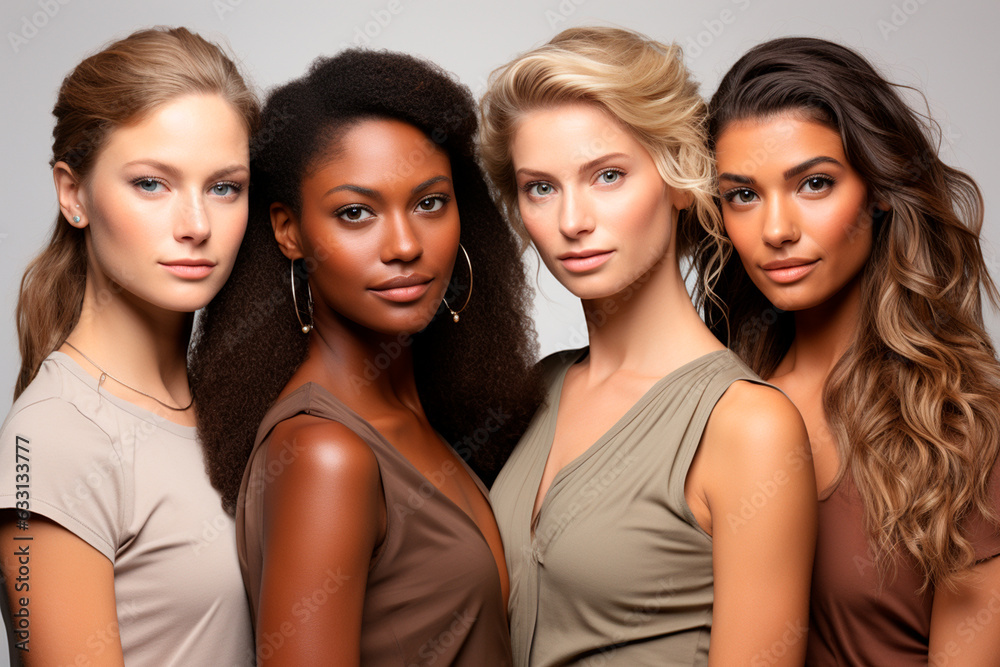 beautiful multiethnic female models in studio beautiful multiethnic female models in studio