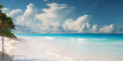 beach with blue sky